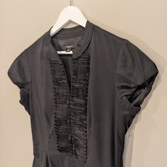 Ann Taylor Black Dress Pockets LBD Casual Office Brunch Church Festive - Size 8 - Picture 3 of 10